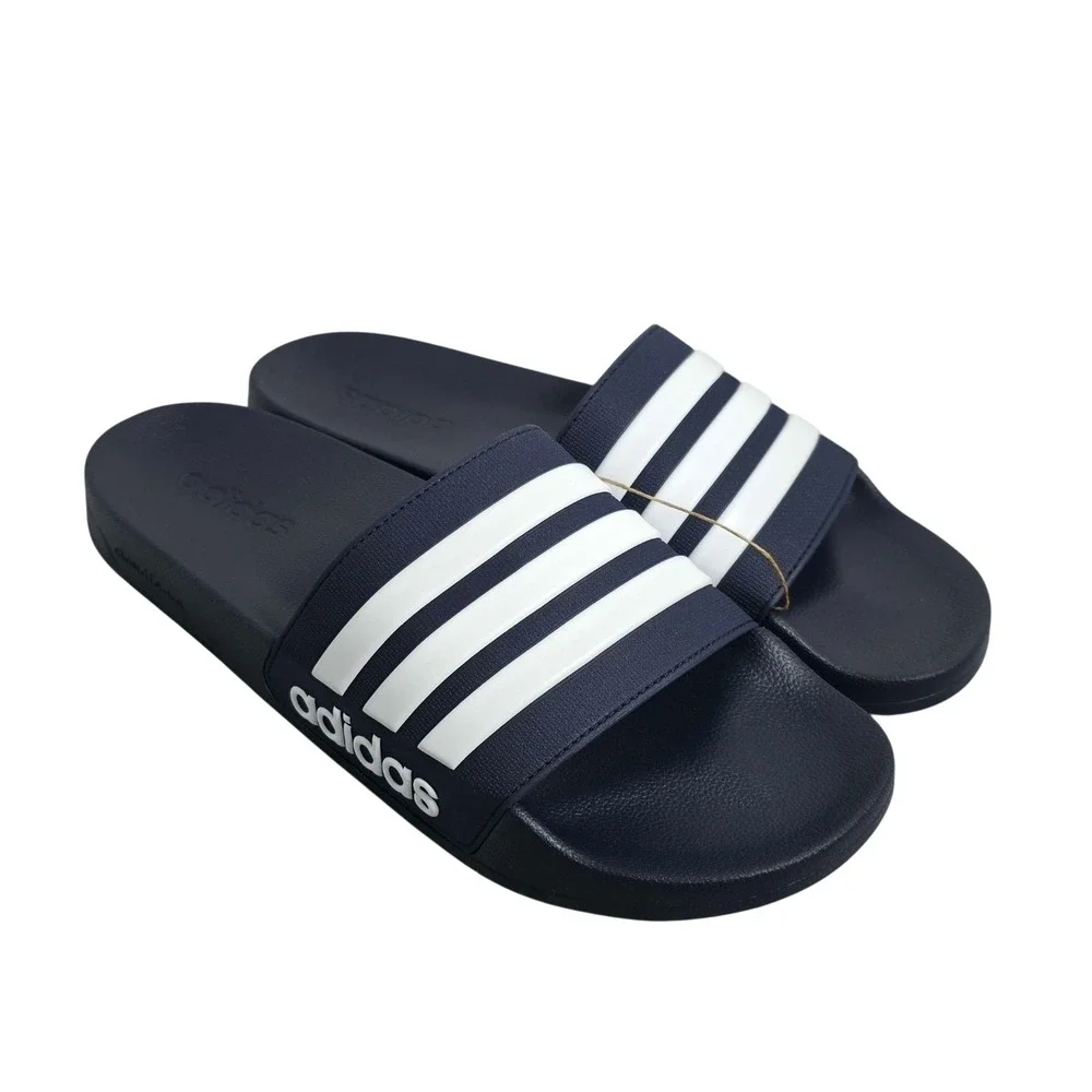 Adidas Adilette Shower Slides Men's 13 / Women's 14 GZ5920 Flip Flops‎ Navy NWT